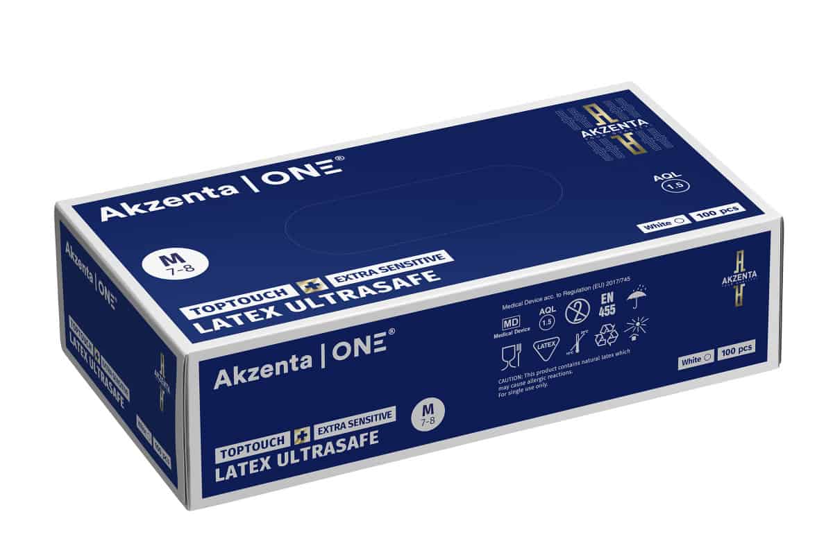 AKZENTA Latexové rukavice