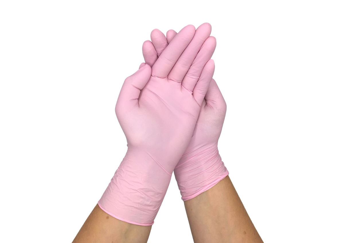 easyCare nitrilové rukavice - světle růžové - obrázek 3