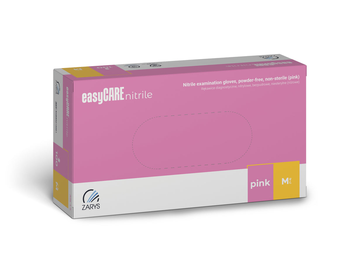 easyCare nitrilové rukavice - světle růžové