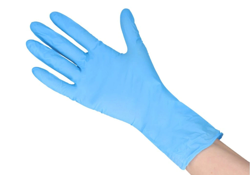 easyCare nitrilové rukavice LONG - modré - obrázek 2