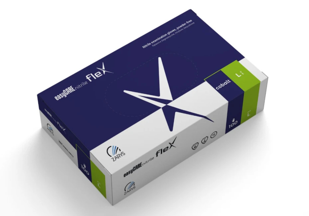 easyCare nitrilové rukavice FLEX - kobaltová modř - obrázek 2