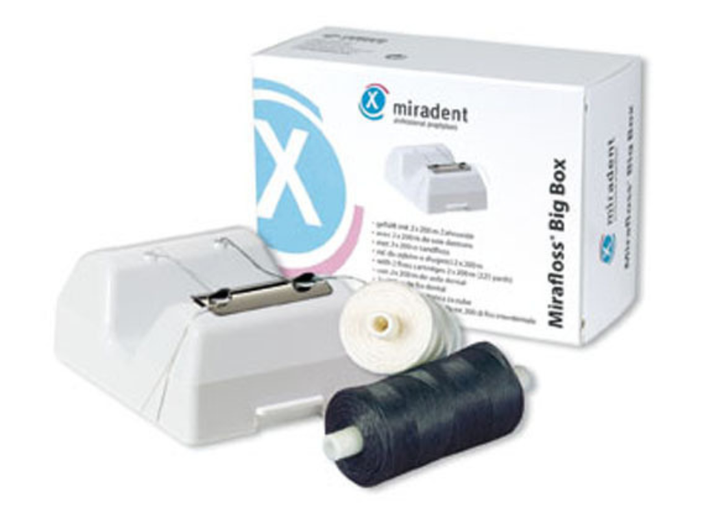 Mirafloss Big - nástěnný dávkovací box na dentální nit - doplnitelný