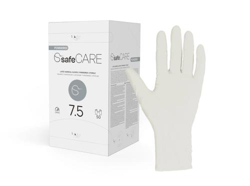 SAFE CARE - Chirurgické sterilní rukavice, pudrové (100 ks)